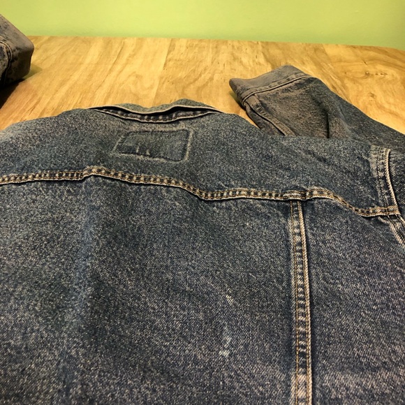 Men’s Levi Strauss Signature Denim Jean Trucker Jacket Western Wash Size Medium - Picture 10 of 11